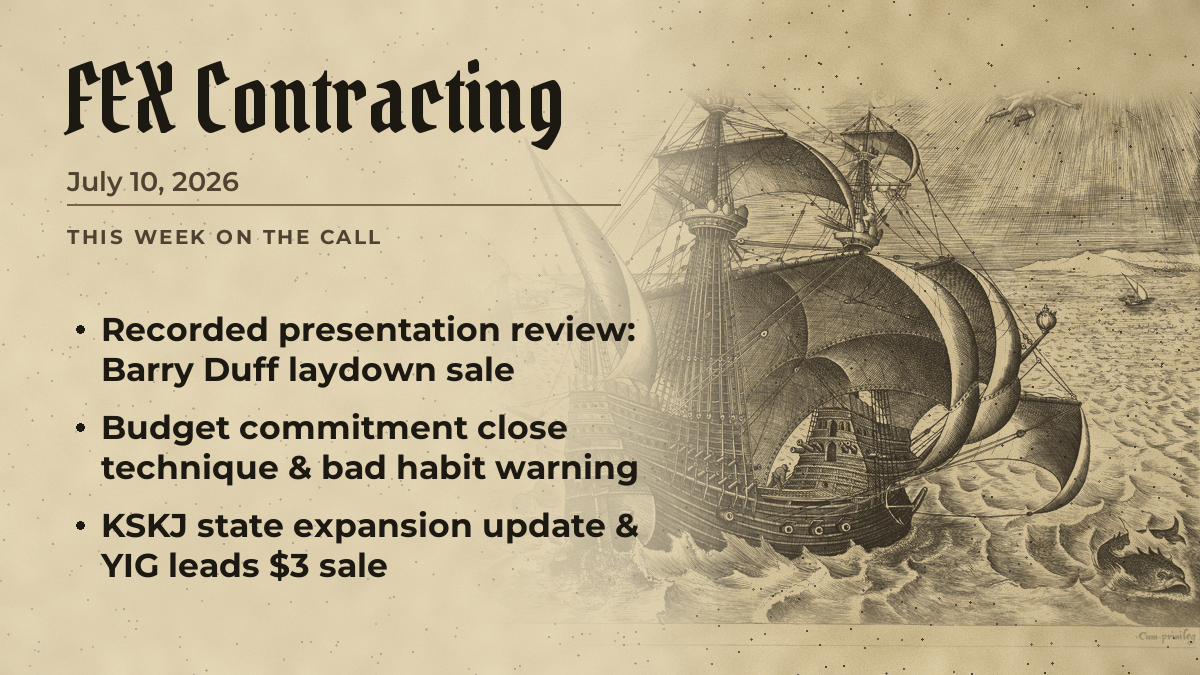 FEX Agent Call — July 10, 2026
