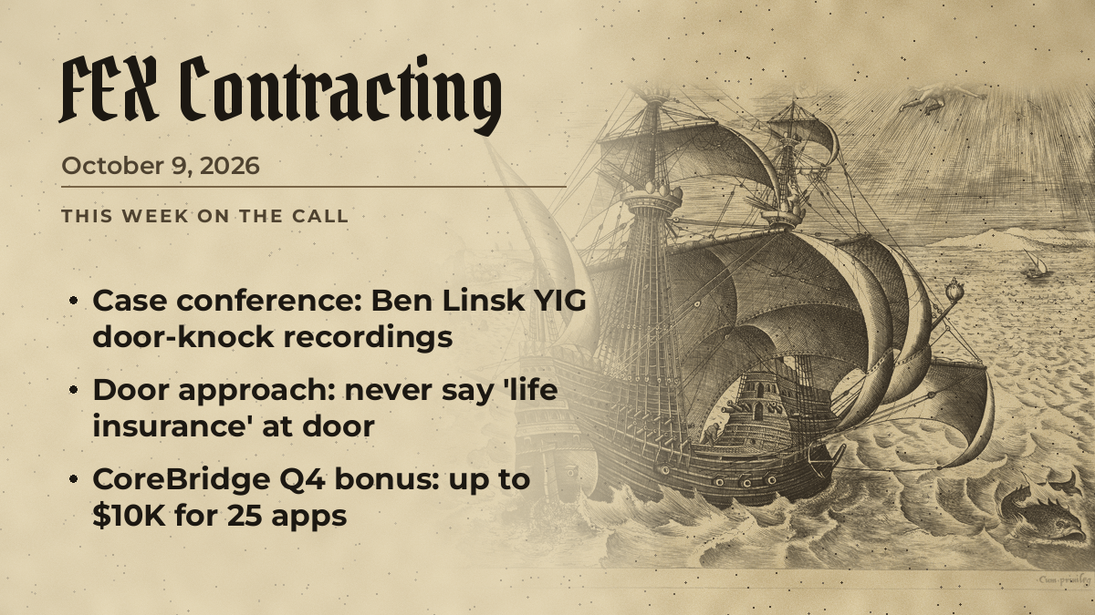 FEX Agent Call — October 9, 2026